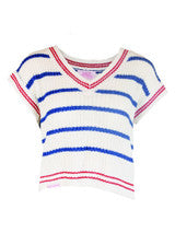 SS Blue Striped Jeckyl Top