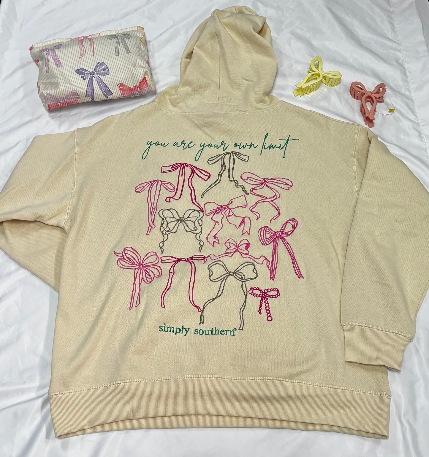 SS Bow Embroidered Hoodie