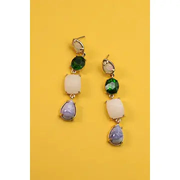 Gemstone Drop Dangle Earrings