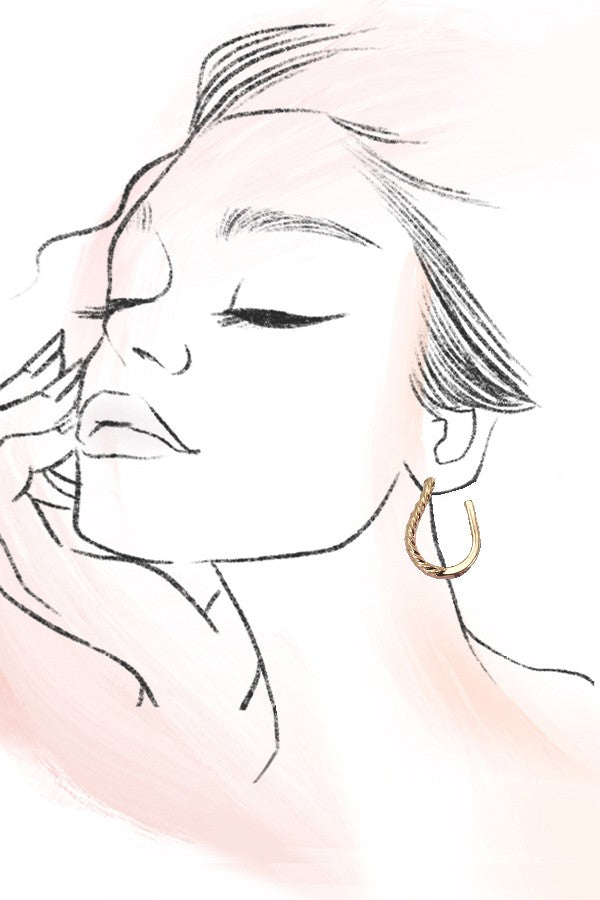 Half Twist Oval Hoop