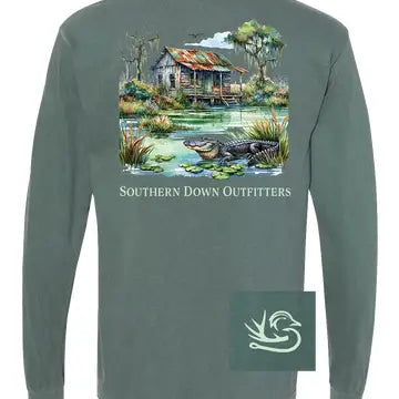 SALE Mens Southern Down Swamp Shack Long Sleeve