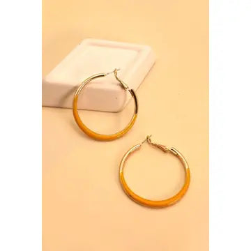 Yellow Hoop Earrings
