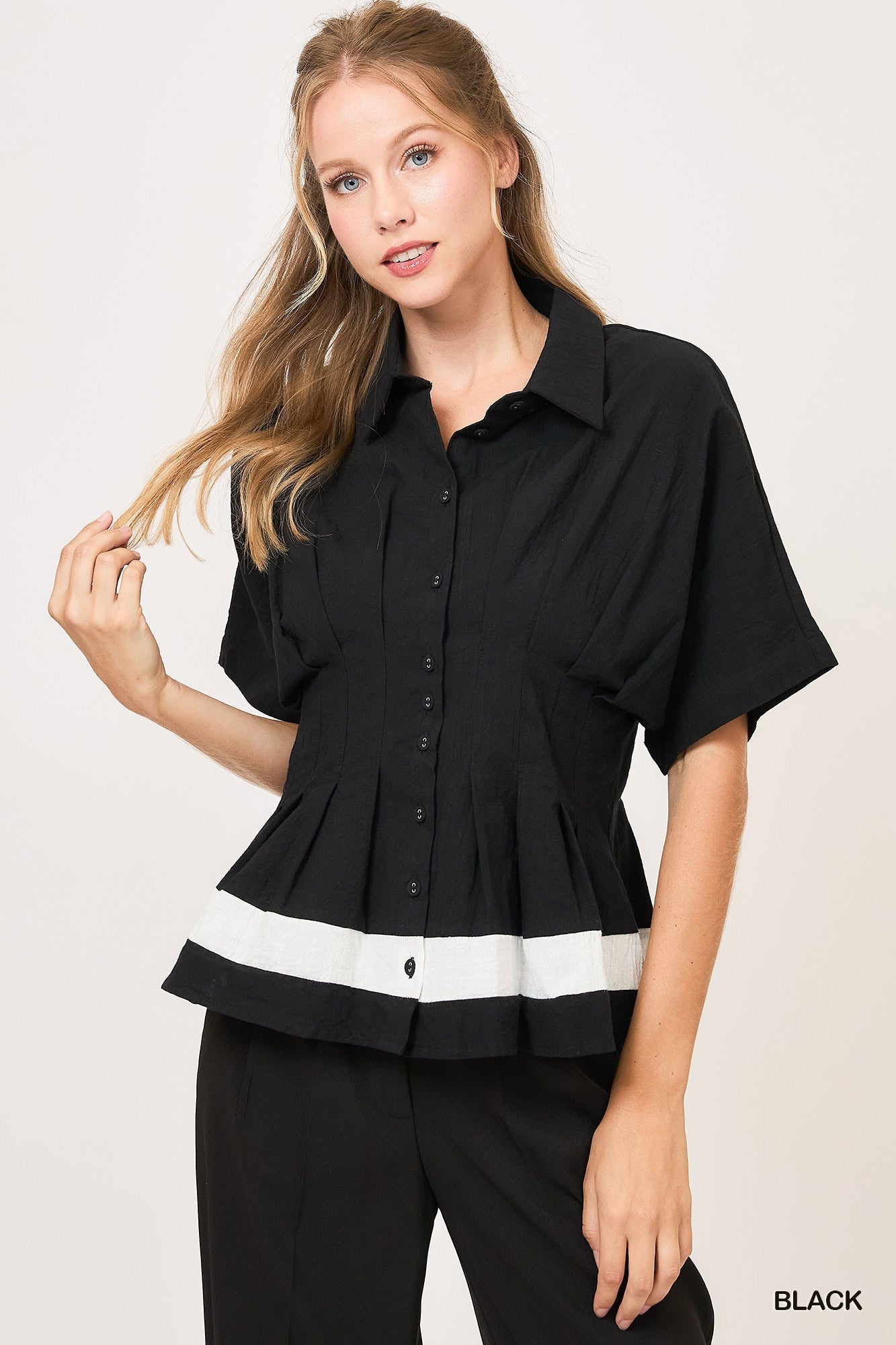 Umgee Black Dress Shirt