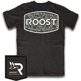 SALE Mens Black Roost Logo Tee